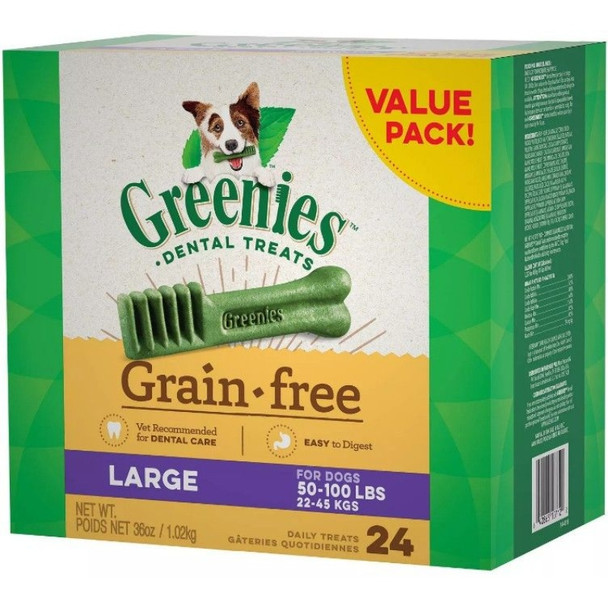 Greenies Grain Free Large Dental Dog Treat - 24 count