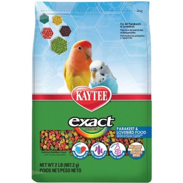 Kaytee Exact Rainbow Parakeet & Lovebird Food - 2 lbs