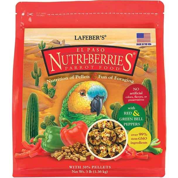 Lafeber El Paso Nutri-Berries Parrot Food - 3 lbs
