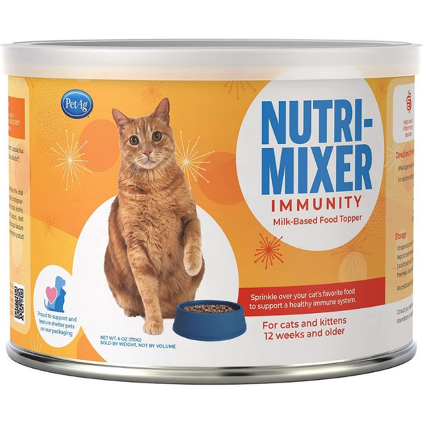 PetAg Nutri-Mixer Immunity Milk-Based Topper for Cats and Kittens - 6 oz