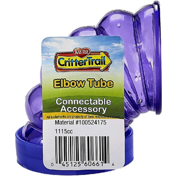 Kaytee Crittertrail Fun-Nel Tube - Elbow - 1 Pack - (4" Long x 2" Diameter)