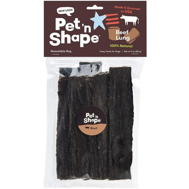 Pet 'n Shape Natural Beef Lung Strips Dog Treats - 3 oz