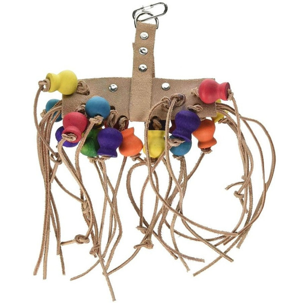 Penn Plax Bird Life Leather-Kabob Parrot Toy - 12in. Long - (Small Parrots & Medium Birds)