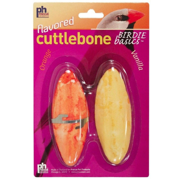 Prevue Birdie Basics Flavored Cuttlebone Orange and Vanilla Small 4in. Long - 2 count