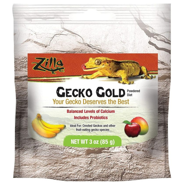Zilla Gecko Gold Powdered Diet - 3 oz