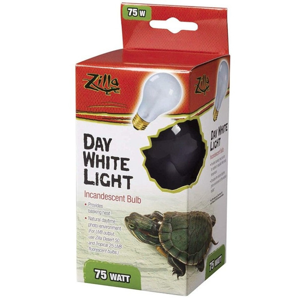 Zilla Incandescent Day White Light Bulb for Reptiles - 75 Watt