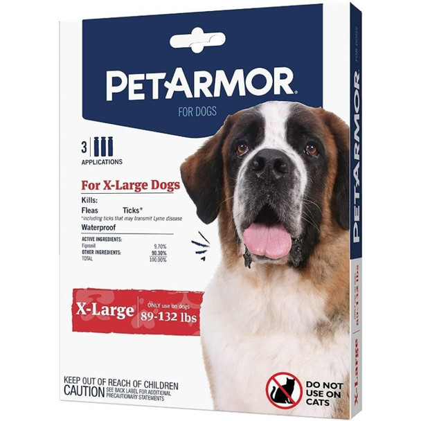 PetArmor Flea and Tick Treatment for X-Large Dogs (89-132 Pounds) - 3 count