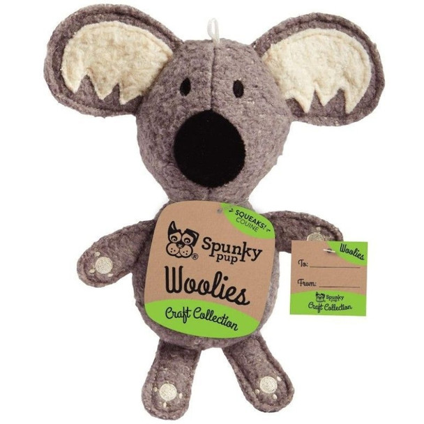 Spunky Pup Woolies Koala Dog Toy - 1 count