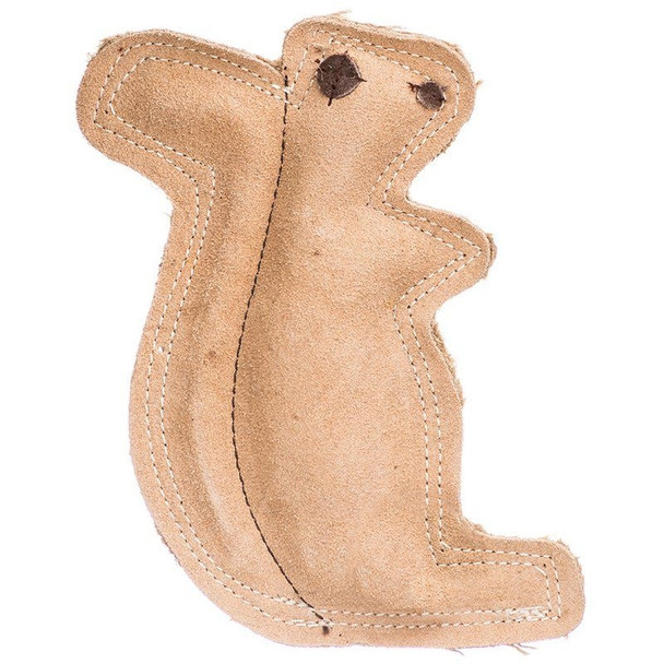 Spot Dura-Fused Leather Squirrel Dog Toy - 6.5" Long x 8" High