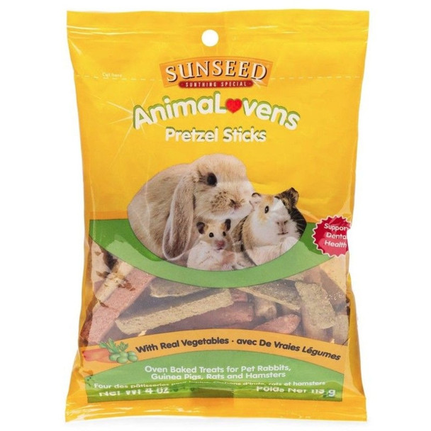 Sunseed AnimaLovens Pretzel Sticks for Small Animals - 4 oz
