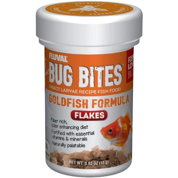 Fluval Bug Bites Insect Larvae Goldfish Formula Flakes - 0.63 oz