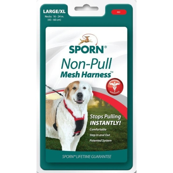 Sporn Non Pull Mesh Harness for Dogs - Black - Large/ X-Large