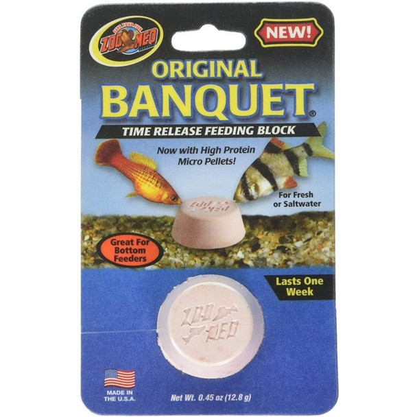 Zoo Med Original Banquet Fish Feeding Block - Regular - .45 oz (1 Pack)