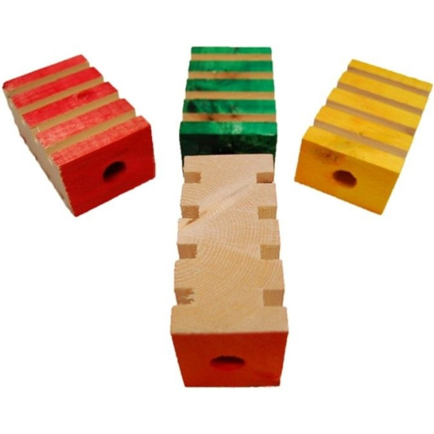 Zoo-Max 4 Groovy Blocks Bird Toy - 3in.L x 2in.W