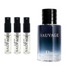 3 Pack Travel Size Sprays Christian Dior Sauvage Eau De Toilette
