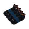Bombas Quarter Socks Black Rainbow (4 Pairs)