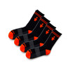 Bombas Calf Socks Medium (Orange/Black) (4 Pairs)
