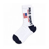 Ralph Lauren Polo Sport USA Flag Crew Socks 3-Pack One-Size (White)