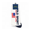 Ralph Lauren Polo Sport USA Flag Crew Socks 3-Pack One-Size (White)