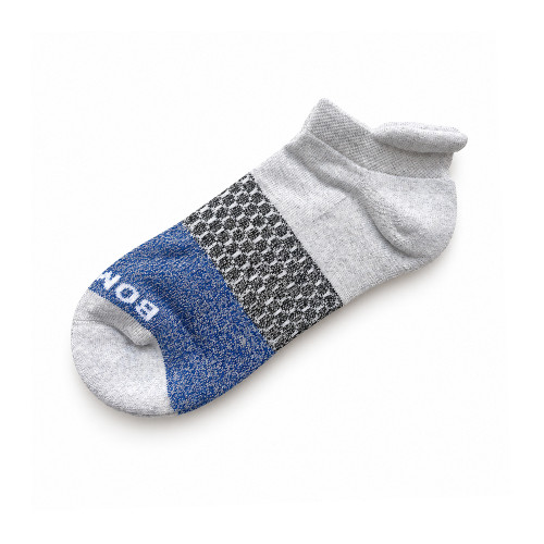 Bombas Ankle Socks TriBlock Blue Black Grey (1 Pair)
