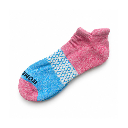 Bombas Ankle Socks TriBlock Blue White Pink (1 Pair)