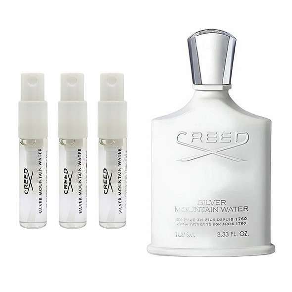 3 Pack Travel Size Sprays Creed Silver Mountain Water