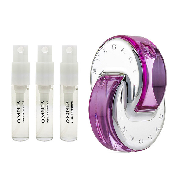 3 Pack Travel Size Sprays Bvlgari Omnia Pink Sapphire Eau De Toilette
