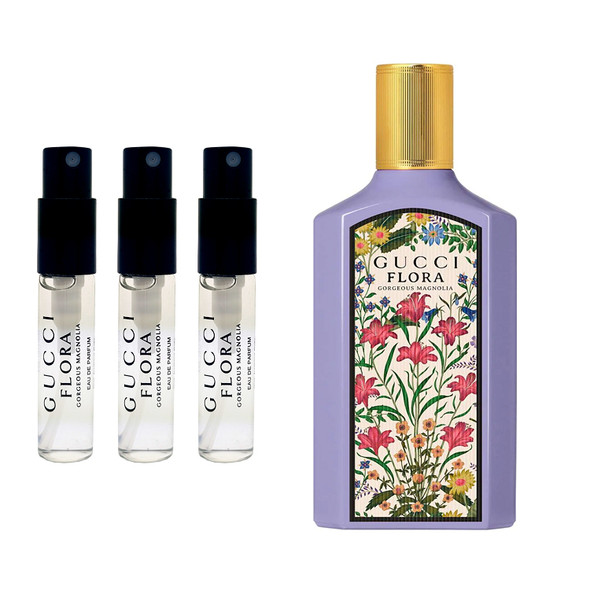 3 Pack Travel Size Sprays Gucci Flora Gorgeous Magnolia Eau De Parfum