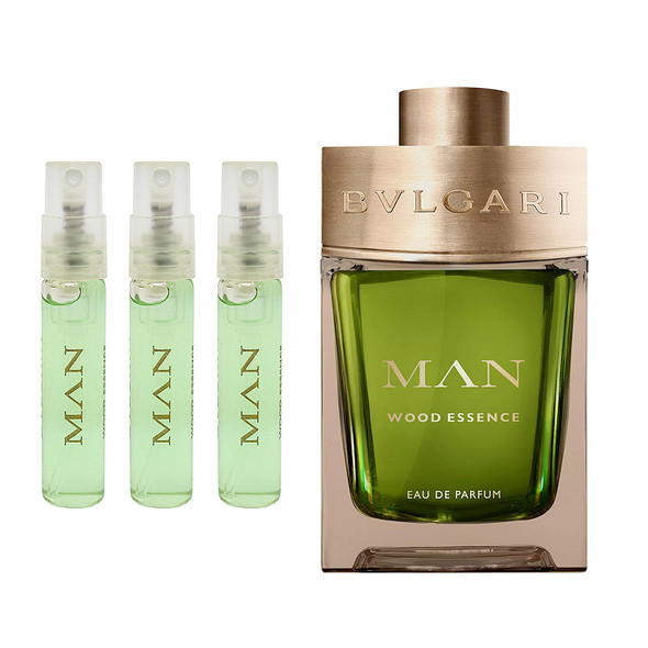 3 Pack Travel Size Sprays Bvlgari Man Wood Essence Eau De Parfum