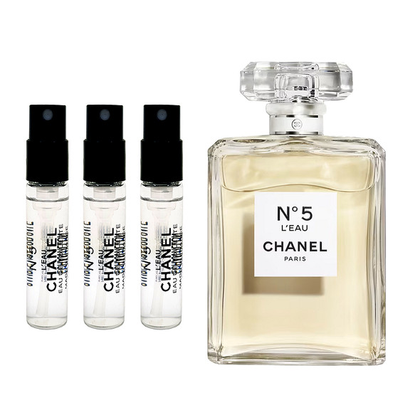 3 Pack Travel Size Sprays Chanel No. 5 L'Eau Eau De Toilette
