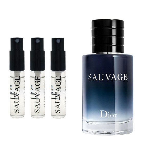 3 Pack Travel Size Sprays Christian Dior Sauvage Eau De Toilette