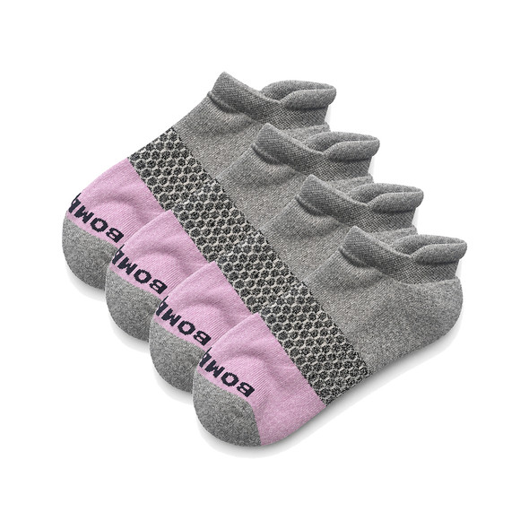 Bombas Ankle Socks TriBlock Pink Black Grey (4 Pairs)