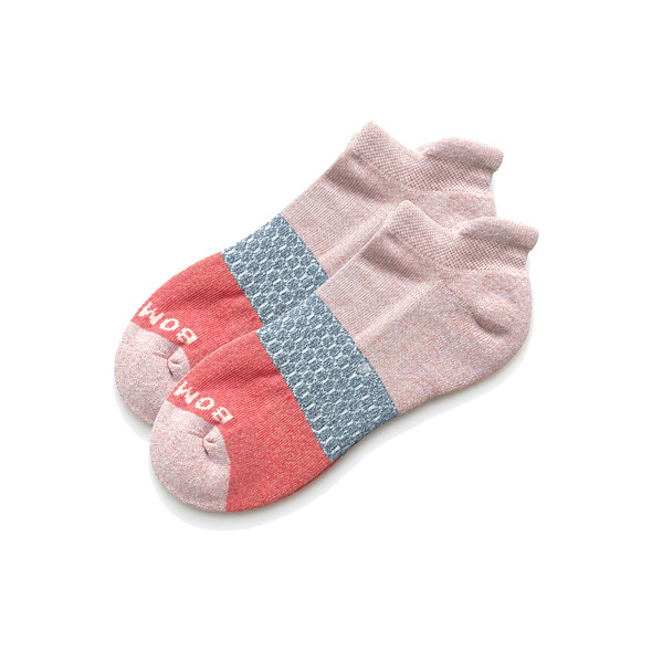 Bombas Ankle Socks TriBlock Pink Grey Pink (2 Pairs)