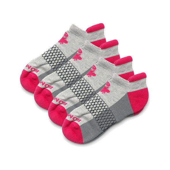 Bombas Ankle Socks Fuchsia Grey (4 Pairs)