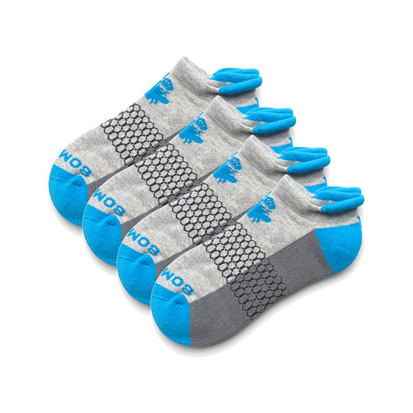 Bombas Ankle Socks Aqua Grey (4 Pairs)