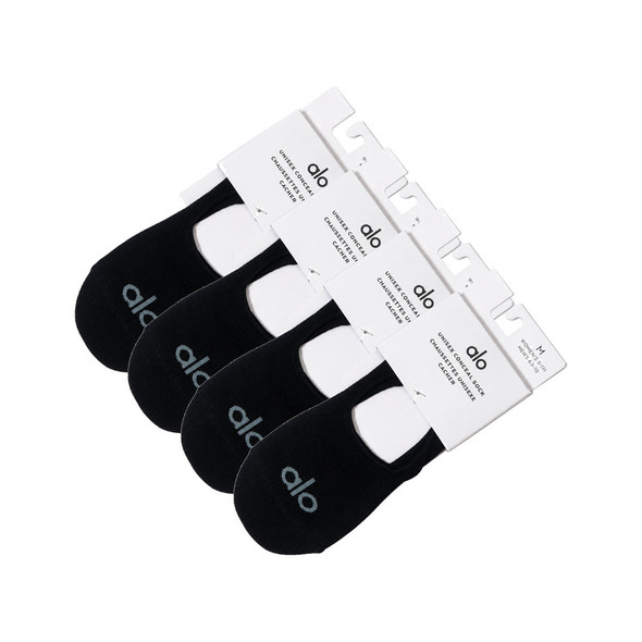 Alo No-Show Conceal Socks Medium (Black) (4 Pairs)