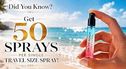 Get 50 Sprays Per Single 2ml Travel Size Bottle!