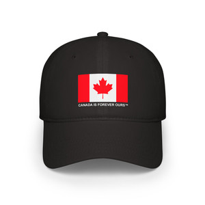 CANADA IS FOREVER OURS WITH FLAG - Black Baseball Cap - True North Collection CANADA IS FOREVER OURS WITH FLAG - Black Baseball Cap - True North Collection