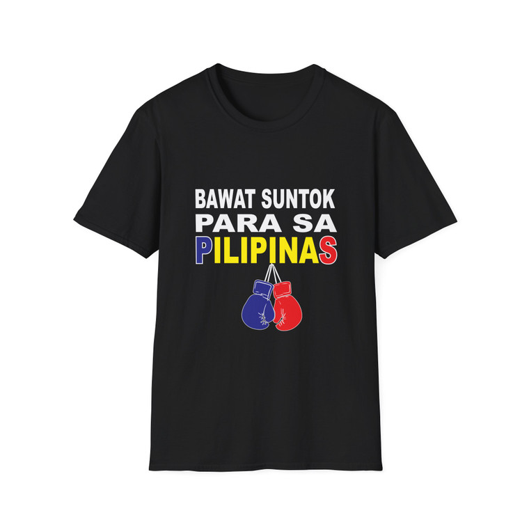 Bawat Suntok Para Sa Pilipinas Boxing Black T-Shirt – Filipino Pride Tee