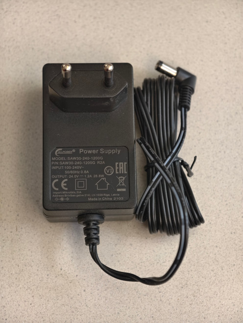 24V 1.2A 28.8W Mikrotik power supply, 100-240V~ 50/60Hz, EU plug
