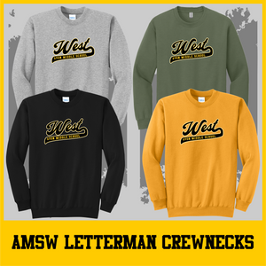 AVON WEST  "LETTERMAN"  Fleece crewnecks