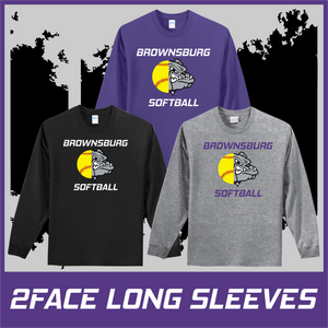 Brownsburg 2Face Softball Long Sleeve Tees Brownsburg 2Face Softball Long Sleeve Tees