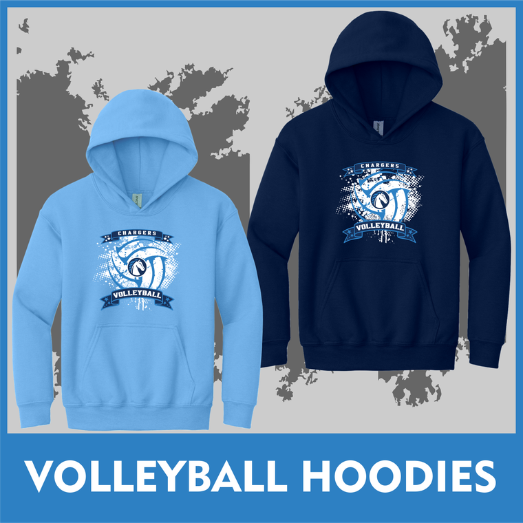INDY WEST Chargers VOLLEYBALL Fleece Hoodie