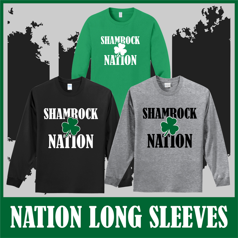 Shamrock Nation Long Sleeve Tees