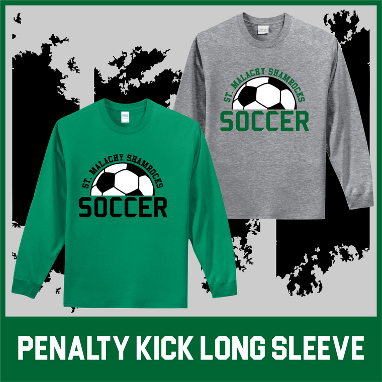 St Malachy PENALTY KICK Soccer Long Sleeve Tees