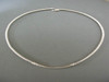 14k White Gold Necklace Twisted Cable With  Oval Bar
