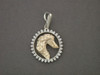 Frame Cir 3 Prong With Afghan Hound with Diamonds Pendant