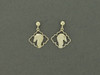 Earrings Rectangular Wire Curved With Borzoi