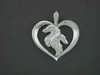 Frame Heart Thick With Borzoi Pendant