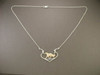 Frame Hinged Open Heart With Borzoi Necklace